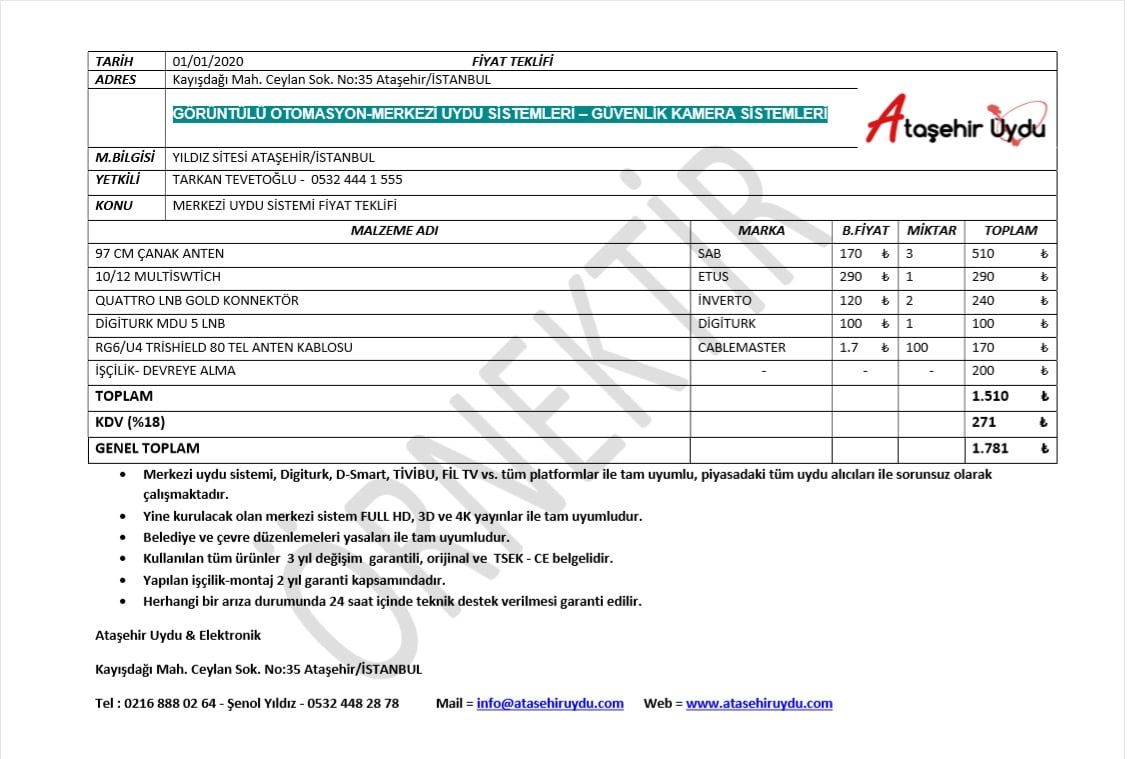 Ataşehir Uydu ve Elektronik